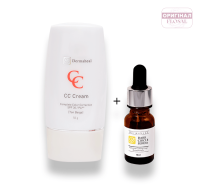 Набір 3: «Темні кола геть»: Dermaheal Dark Circle Serum Dermaheal CC Cream (тон на вибір) 