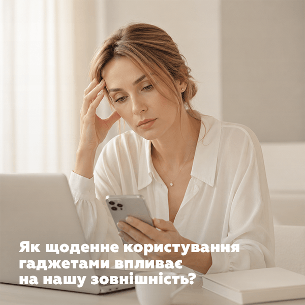 вплив гаджетів на зовнішність